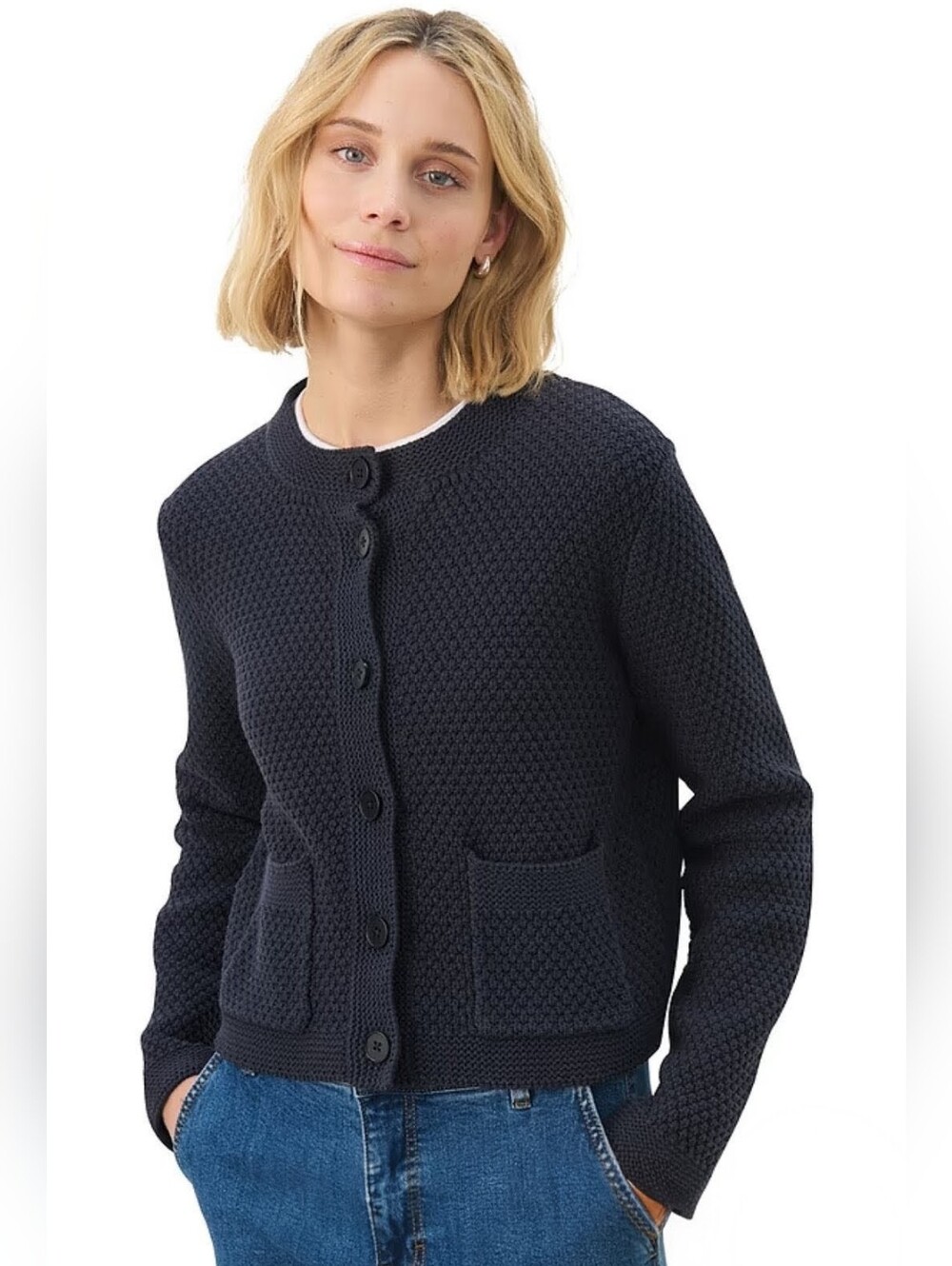 Part Two Black Knit Cardigan Sweater